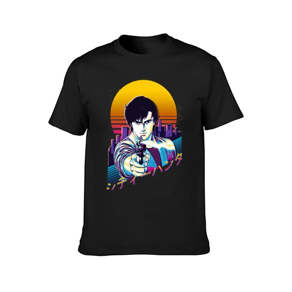 City Hunter - Ryo Saeba Retrowave Essential T-Shirt for a Boy Plus Size Tops Funny T Shirts for Men