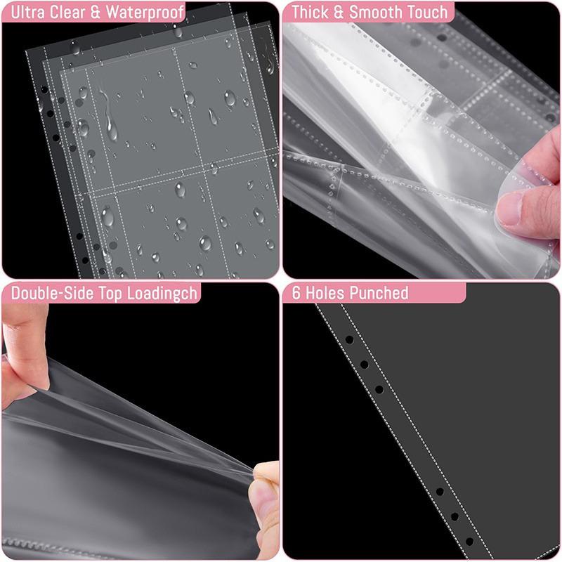 A5 Refillable 6 Ring Faux Leather Budget Binder,Notebook Binder Cover for A5 Filler Paper,Loose Leaf Personal Planner Binder