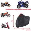 Motorcycle Cover Waterproof Windproof Outdoor Dustproof All Weather Protection,Anti-Theft Silver Lock Holes & Storage Bag, 190T Anti UV