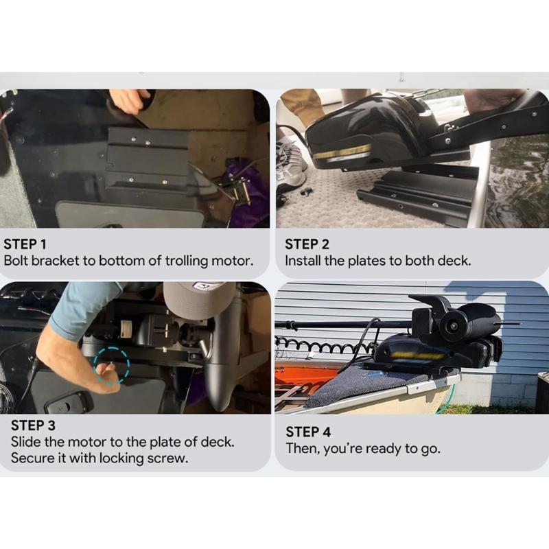 Simple Install Quick Release Fishing Motor Bracket Supports Hand Or Foot Control Operation On Boats