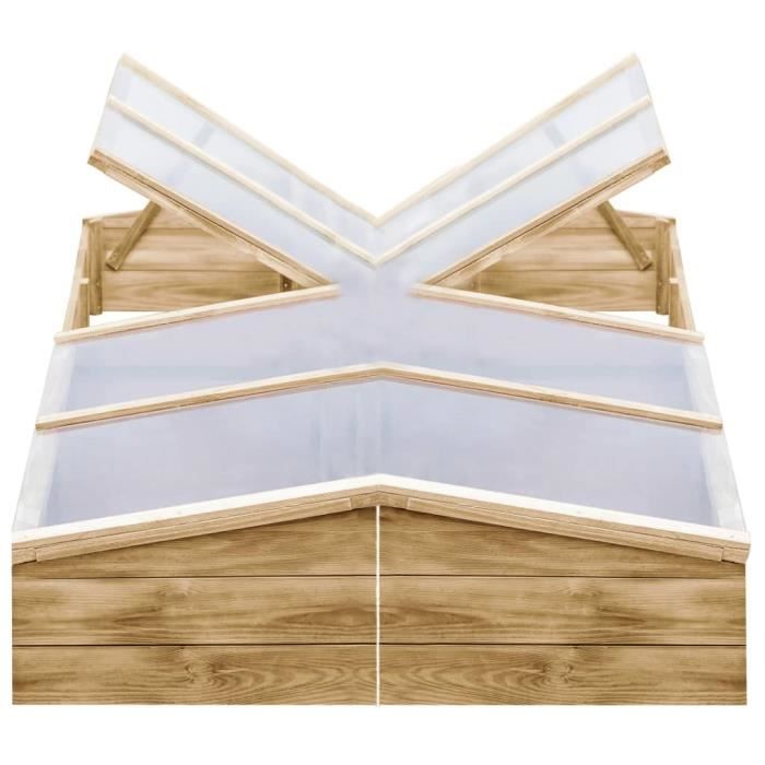 VidaXL Serres 2 pcs Bois de pin imprégné 200x50x35 cm