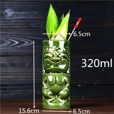 1 Piece 450ml Hawaii Tiki Mugs Cocktail Cup Beer Beverage Mug Wine Mug Ceramic Ku.Ku.Kauioo Mugs Barware