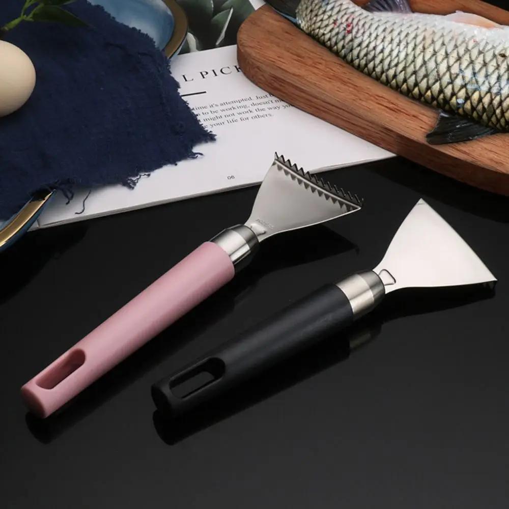 Quickly Preparing Fish Stainless Steel Fish Scale Remover ABS Handle Cooking Fish Scale Scraper Smooth Seafood Tools