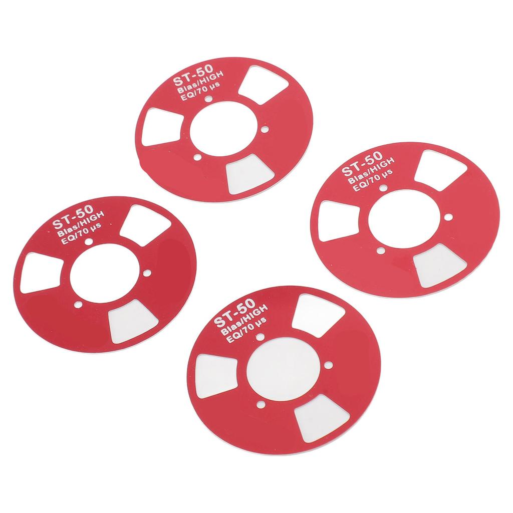 Reel to Reel Cassette Retro Blank Metal Reel Cassette Tape with 4 Reels 2 Wheel for Music Recording