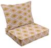 Vargottam Printed Outdoor Deep  Seat  Patio  Cushions Set 2pcs Seat Set All Weather Replacement