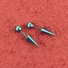 2 Stück Damen Runde Kugel Stachel Kegelspitze Mode Schmuck Titan Stahl Ohrstecker Piercing Ohrringe