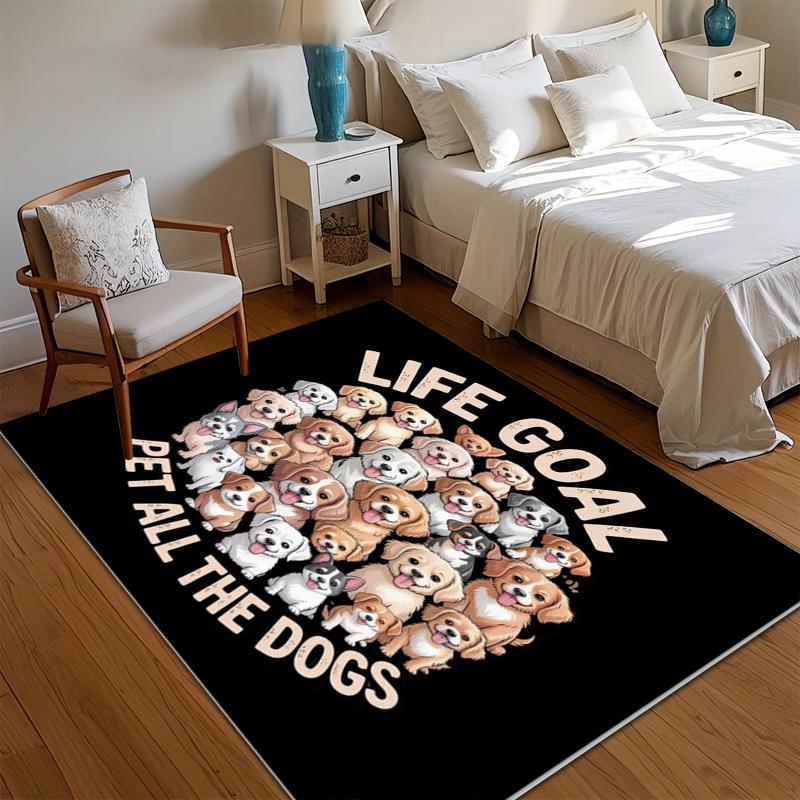 

Non Slip Wear Resistant Area Rug Soft Washable Entryway Floor Mat for Living Room Bedroom Pet House Life Goal Pet Decor Pieces 40x60cm