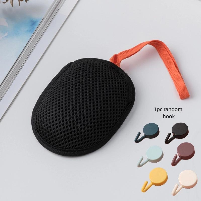 

Bath Cleansing Foaming Net With Lanyard Double-Sided Oval Soap Bag Body Exfoliating Scrubber Sponges Bathroom Mesh Soap Pocket