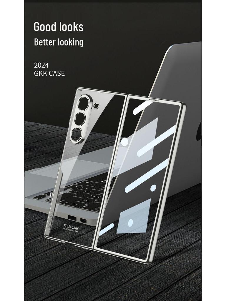 Samsung Z Fold6 Electroplated Transparent Protective Case