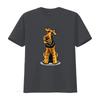 T-shirt con Stampa Welsh Terrier per Moda Casual vintage Lavato uomo abbigliamento designer Versatile Elasticizzato Morbido Unisex Traspirante