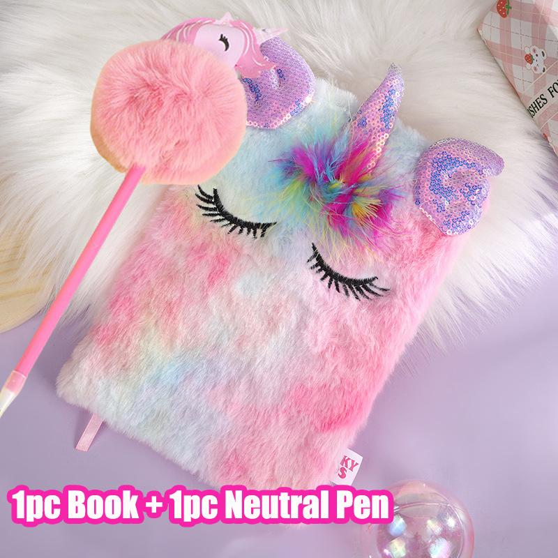 1 шт. Нейтральная гелевая ручка + 1 шт. Плюшевая ручка-единорог Плюшевая ручка для рукописного ввода Подпись Плюшевая шариковая ручка Пишет гладко Быстросохнущая Студенческая гелевая ручка 1pc Book + 1pc Neutral Pen фиолетовый