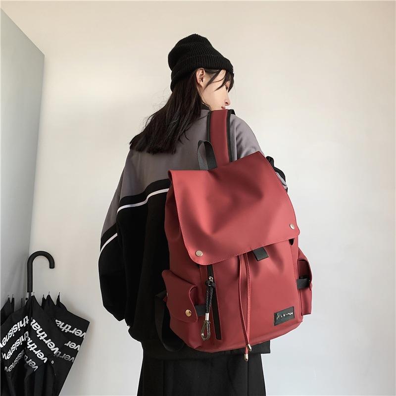 Koreański Plecak Klapowy o Dużej Pojemności dla Uczniów Szkół Średnich