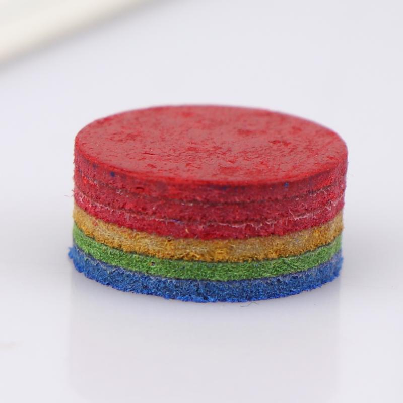 1Pc Rainbow Billiard Tip Replacement Pool Cue Tip For Snooker Sports Outdoor 6 Layers Hardness Snooker Tips Head Accessories