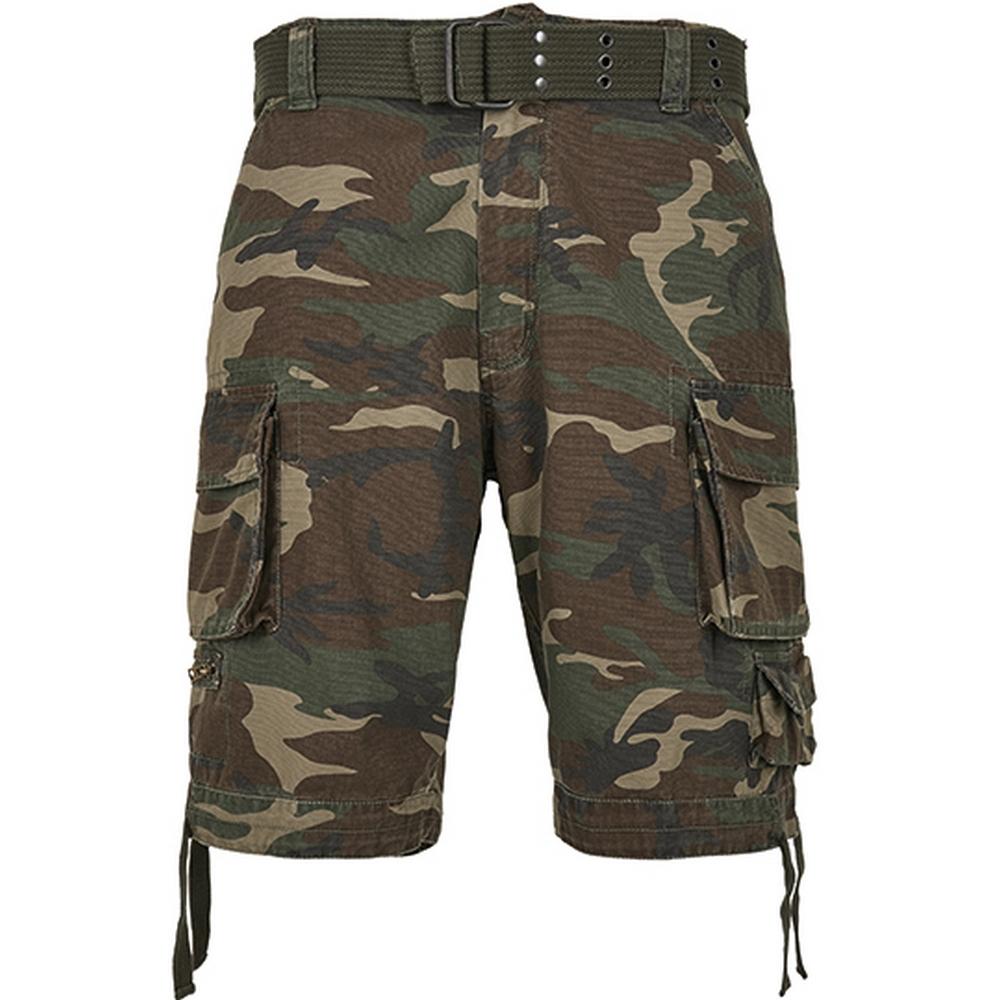 Build Your Brand Mens Savage Camo Cargo Shorts