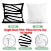Black Geometric Line Pillowcase Printed Polyester 40/45/50cm Throw Pillowcover Decorative Sofa Cushion Pillowslip Home Decor