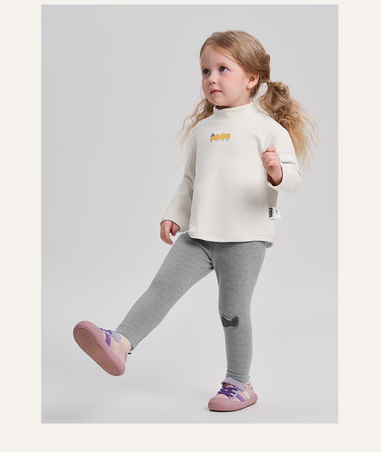 Girls' Winter Cartoon Fleece-Lined Base Layer Top, 2025 Collection