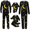 Parent-child Outfit Print Round Neck Parent-child Long Sleeve Long Pants Home Clothes Suit