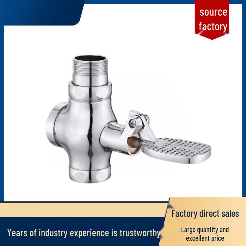Foot-Operated Flush Valve for Squat Toilets