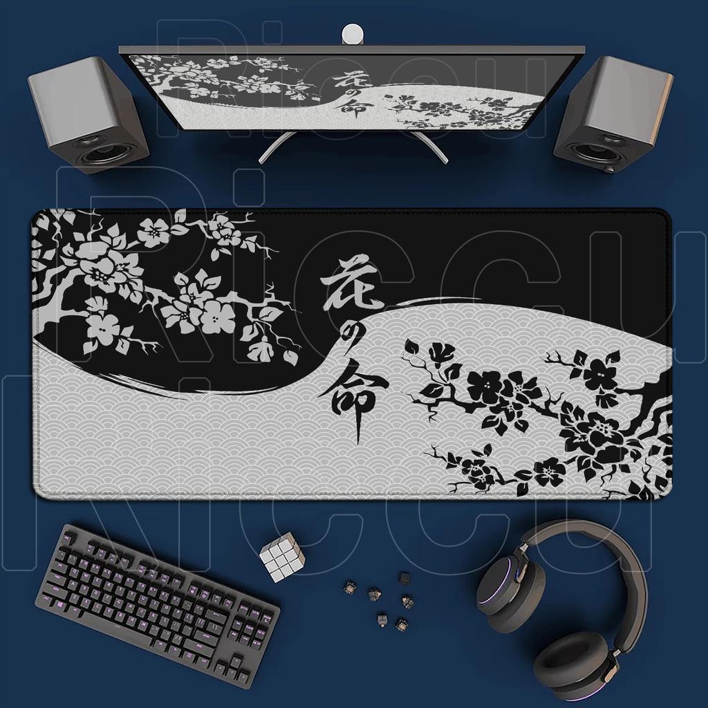 Japanese Style Gaming Mouse Pad Kawaii Pink Sakura Table Pad xcm Large Size Carpet Art Design Keyboard Rug for Laptop Gamer