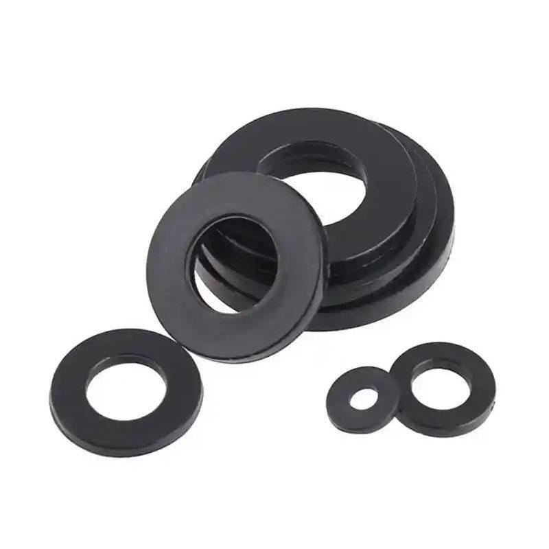 Large-Edge Flat Washer: Thickened, Widened, Blackened Quenched, M20/M24/M30, Grade 8.
