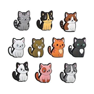 Cuentas de Animales de Silicona 10 Piezas Cuentas Sueltas de Gatos para Llaveros Colgantes Kits de Fabricación Colgantes de Manualidades Decoraciones de Llaveros Hechas a Mano