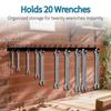 Wrench Organizer Wrench Wall Holder Wall Mount Storage Hook For Garage Shed Work Van Garden Shop Mechanic Yard Workshop