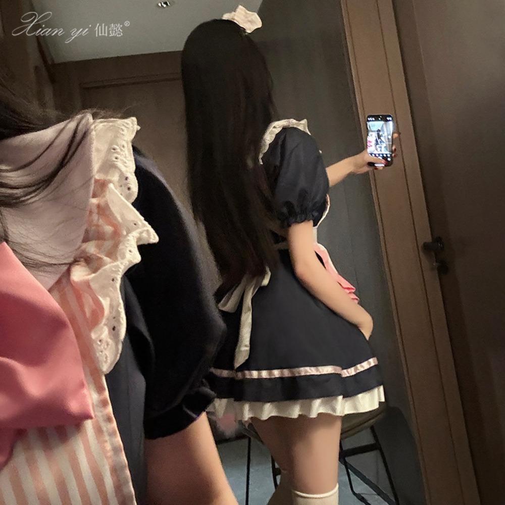 Xianyi Two-dimensional Animation Cos Uniform Japanese Sweet and Cute Plus Size Maid Dress Lolita Clothes 557