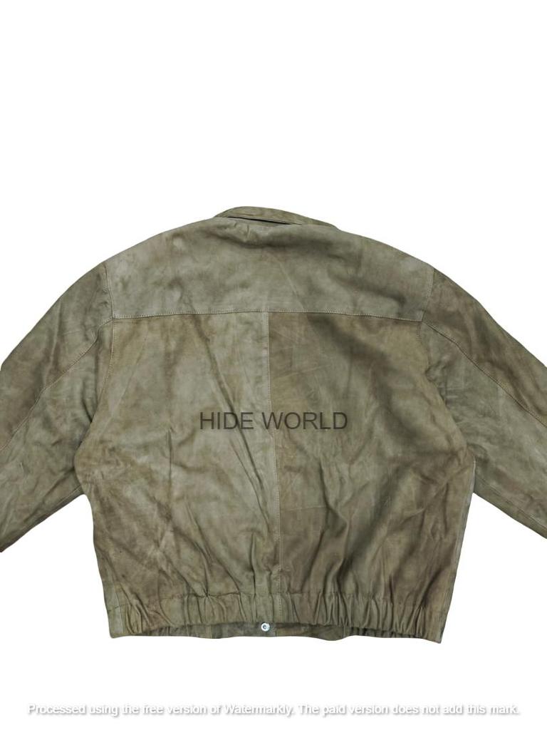 Handgemachte Damen Grün Echt Weiche Reine Wildlederjacke Biker Casual Classy