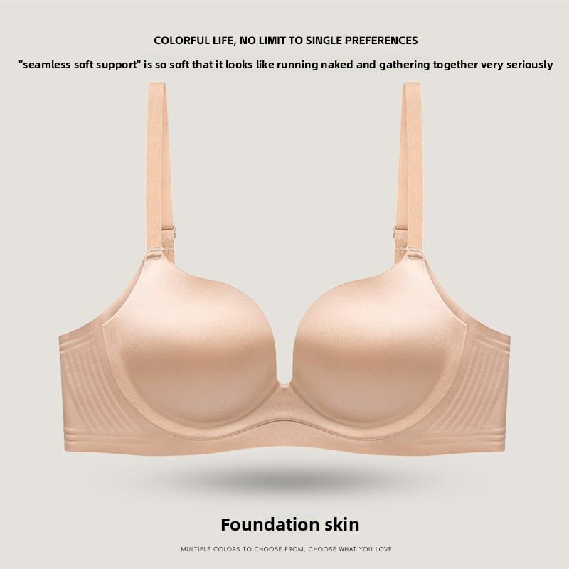 Premium Glossy Seamless Wireless Bra, Soft Support Push Up Anti-Sagging Comfortable Uplift Women's Lingerie