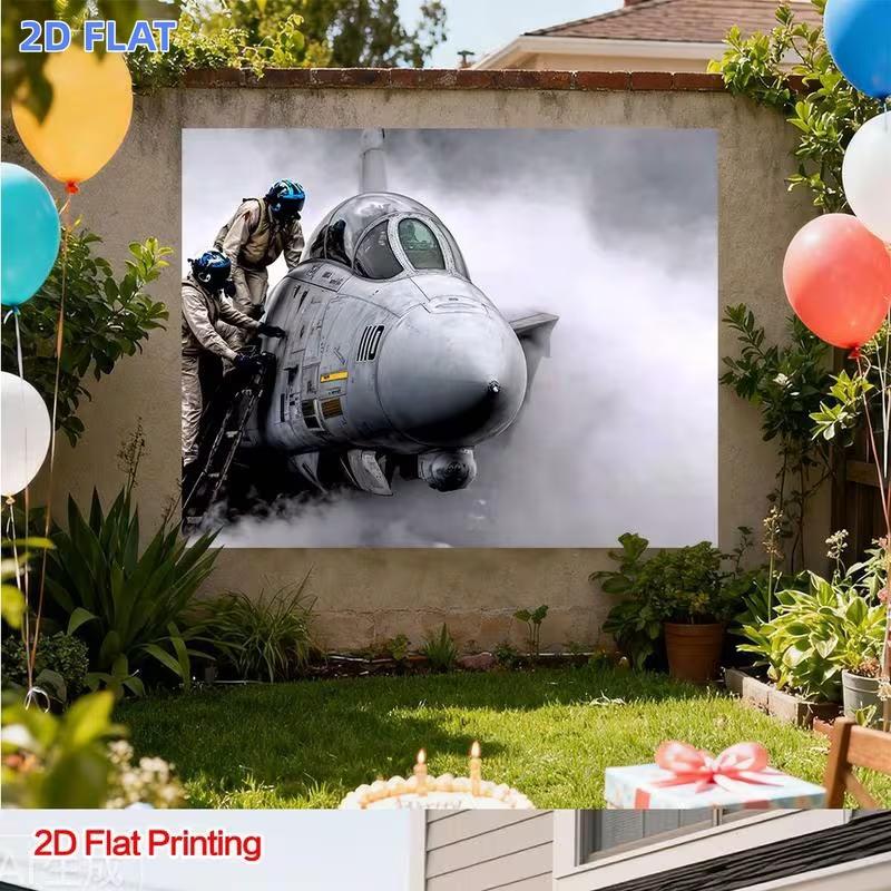 2D US Navy Fighter Jet Pilot & Crew Photo Booth Banner