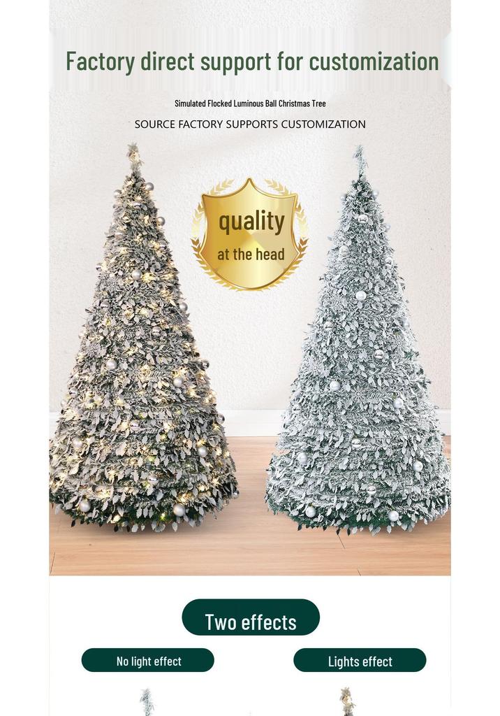 Scalable Luminous Pagoda Christmas Tree - Round, Folding, 1.5m/1.8m/2.1m