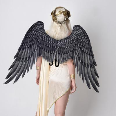 Halloween Cosplay Wing Prop με Elastic Band Faux Leather Καλή λεπτομέρεια Stage Show Performance Role-Playing Party Dance Fake Wing