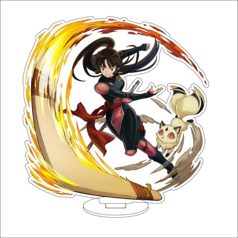 Anime Inuyasha Acrylic Stand Standing Set with Kagome and Sango Cute Cosplay Accessories Desk Decorations Toy for Gift