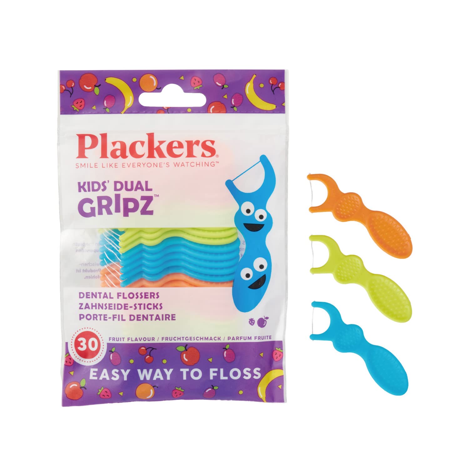 

Зубная нить Plackers Micro Clean Kids с фруктовым вкусом 30 шт. (1)