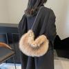 Autumn Soft Plush Small Milk Bag 2025 New Bag Portable Commuter Versatile Wool Bag Messenger Bag Female Only