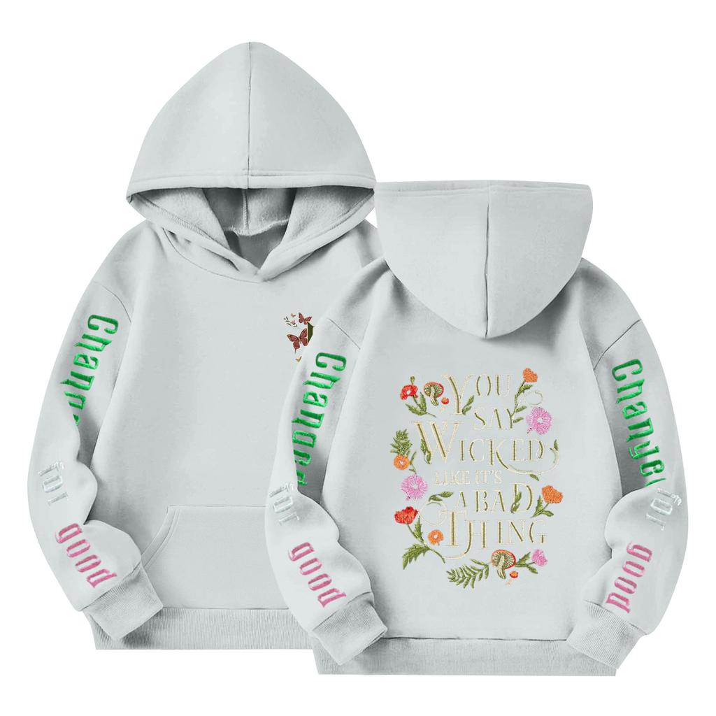 Kinder Langarm Lockerer Pullover Buchstabenaufdruck Kordelzug Kapuzen-Sweatshirt