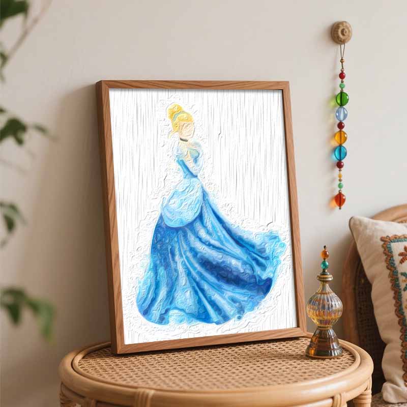 Disney Cinderella Watercolor Art Paint by Numbers Kit Handmade Diy Home Decor Gifts Wall Canvas Painting Artistic Room Decoration 130