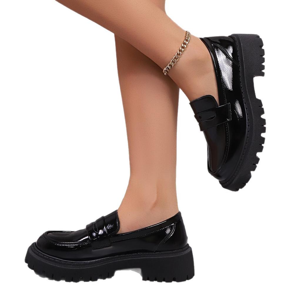 Thick-soled Small Leather Shoes for Women's British Style Autumn New Muffin Sole Single Shoes for Women's Japanese Soft Sister Jk Women