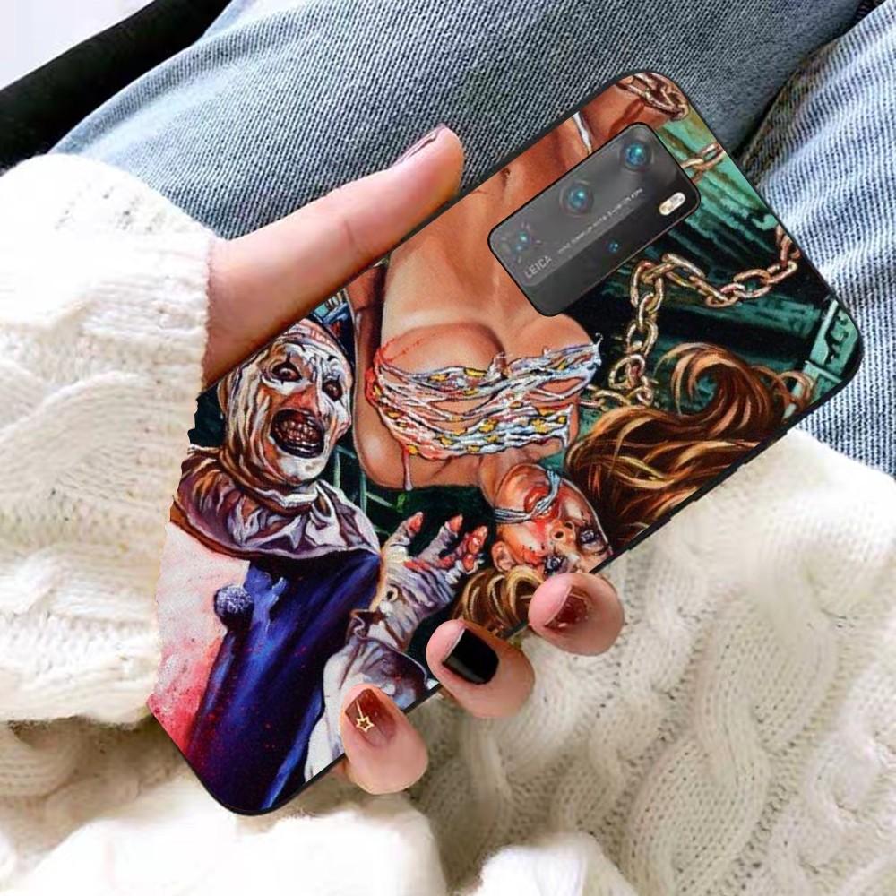 

Horror Movie Terrifier Phone Case For Huawei P 8 9 10 20 30 40 50 Pro Lite Psmart Honor 10 lite 70 Mate 20lite Huawei Mate20Pro