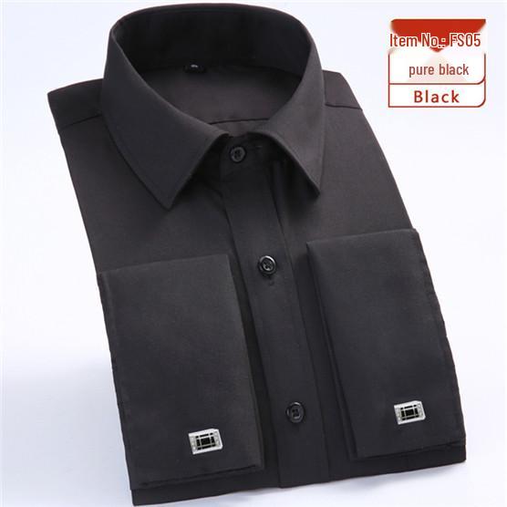 

2018 Новое поступление Мужская рубашка больших размеров с французскими манжетами, длинным рукавом, деловая, с вышитым логотипом на заказ 6XL (190/116A)