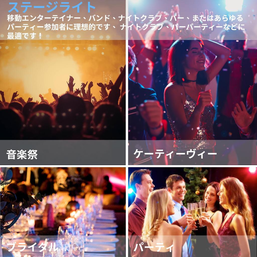 Stage Light 36W RGB LED Stage Lighting Disco Light Stage Lighting DMX512 Party Light Spotlight DJ Disco Light Club Light (2 Pieces)