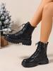 Fashion Women's Autumn Winter New Style Cold Resistant Thick Fashion Thick Soled Boots Simple Comfortable Wear-resistant Short Boots