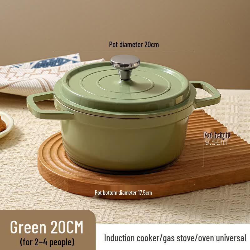 QIWAI Ceramic Enamel Stew Pot with Lid
