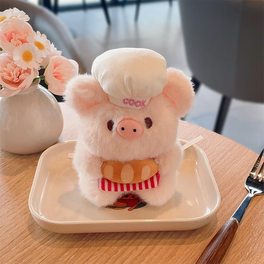 Cartoon-Kochschwein Plüschtier Schlüsselanhänger für Kinder Kinderzimmer Dekoration Geschenk