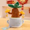 Plush Charming Office Green Plant Doll Unique Buddha Design Ideal Gifting For
