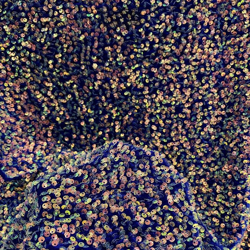 Barevná lesklá flitrová látka Olejově lesklá tylová látka Materiál na svatební šaty Různé styly Domácí flitrová látka Ozdoba oblečení