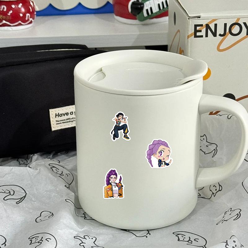 74Pcs Anime Kpop Demon Hunters Stickers Diy Scrapbooking Phone Luggage Skateboard Waterproof Decal Decor