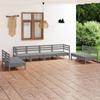 Day and Night - Day and Night Garden Furniture Set 8 Pieces Solid Gray Pine Wood