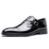 Men's shoes casual shoes young men's suits trendy leather shoes business Hong Kong-style engraved pointed tip slip-resistant large size