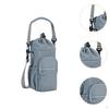 Water Bottle Carrier Adjustable Shoulder Strap for Men Women with Zipper Pocket Bag